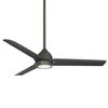 Wac Mocha 3-Blade Smart Ceiling Fan 54in Oil Rubbed Bronze with 3000K LED Light Kit and Remote Control F-001